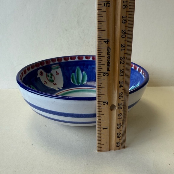 Solimene Italy Pasta Cereal Soup Bowl Chicken Blue Italy - Picture 9 of 9